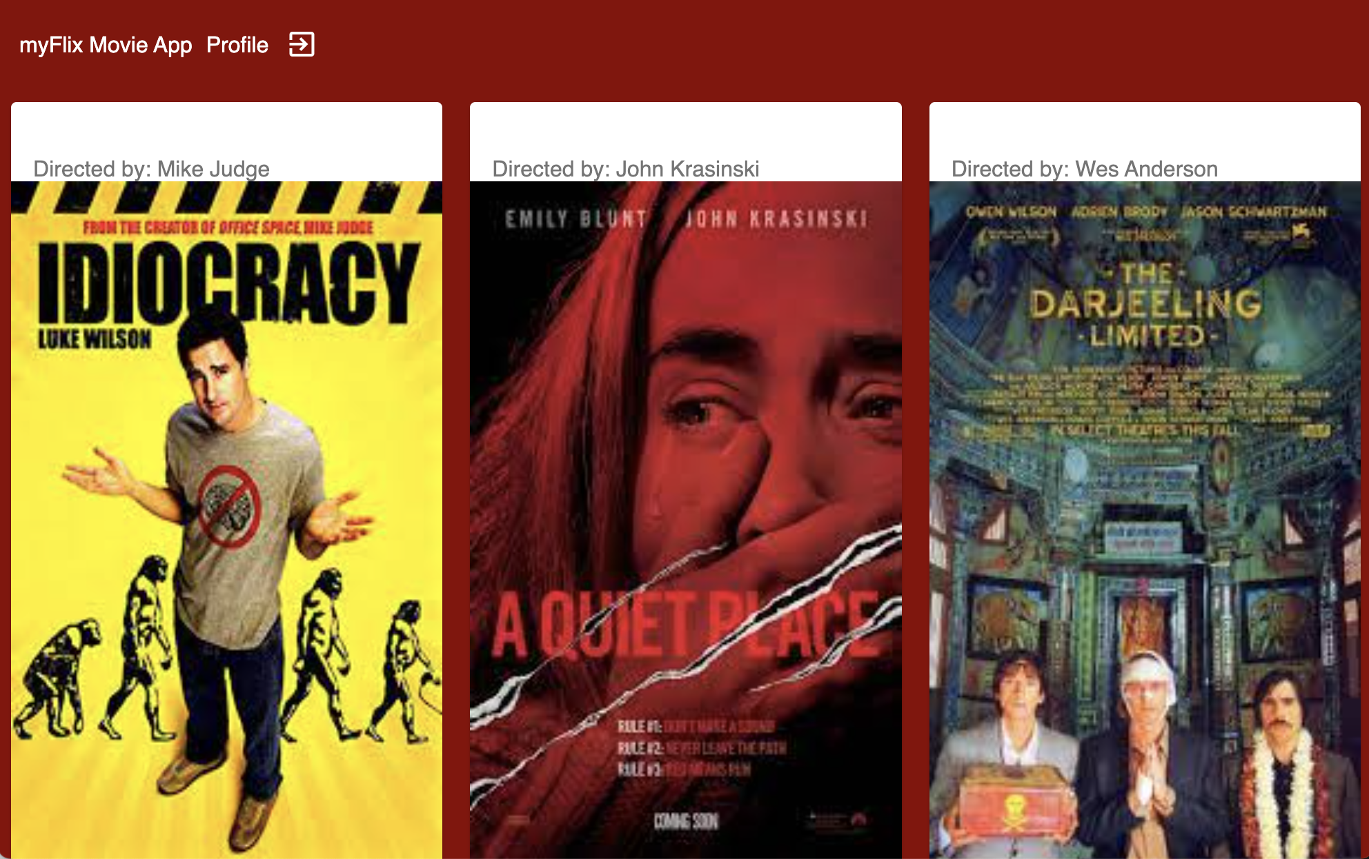 myFlix Angular screenshot